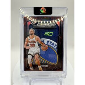 Art Card S. Curry Card With Warriors Patch & Shoe Tongue Piece Made By Mayflower
